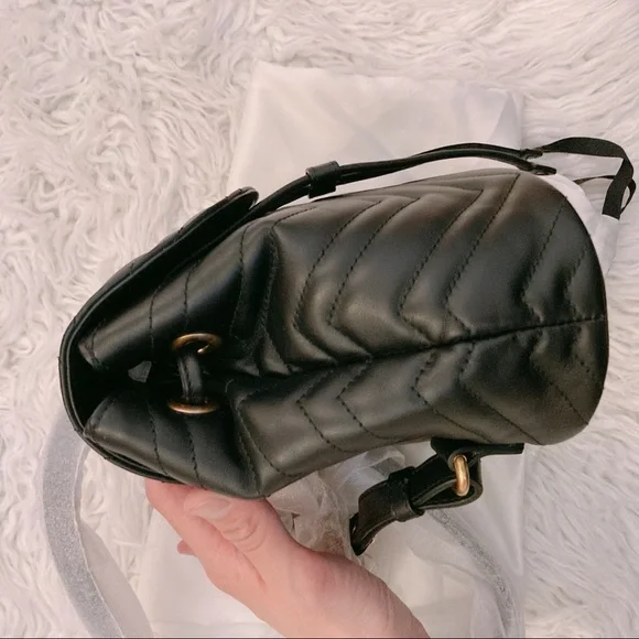 Gucci Black Quilted Backpack - Picture 6 of 7